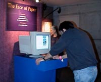 Using the kiosk that details the Paper Project