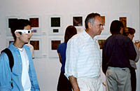 Vistors viewing in 2-D and 3-D