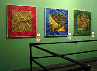 Canvas pieces with 3-D insets