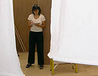 Jennifer Tsukayama taking notes.