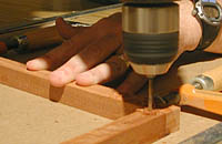 Drill the holes for the brackets