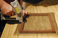 Staple screen to frame for mold